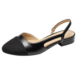 Sandales plates à bout fermé pour femmes, grandes tailles 32-44, chaussures de travail élégantes à bride arrière - Product Image 4