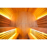 Sauna de Vapor Eléctrica Aislada de Alta Eficiencia para 6 Personas, Ecológica, de Madera Sólida, Moderna, para Exteriores, para Aliviar el Estrés y las Dolores Musculares