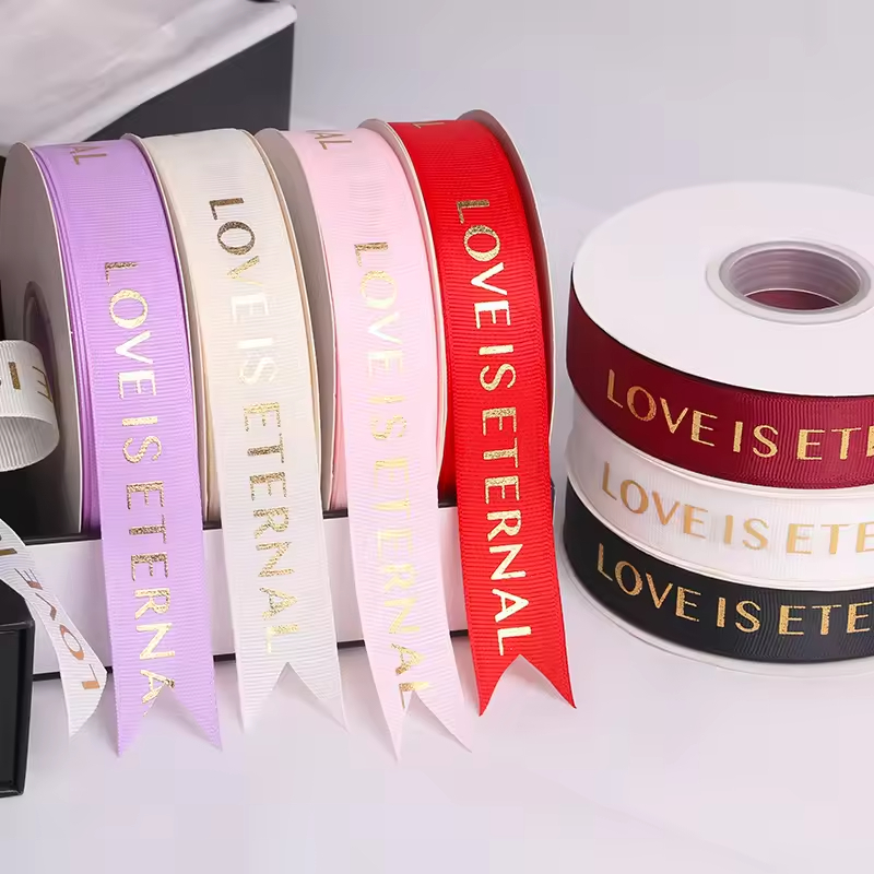 Customized Printed Roll Ribbon Birthday Cake Wrapping Gift Decoration Ribbons for DIY Gift Decorations