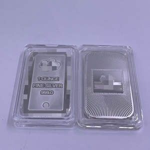 Barras de <span class=keywords><strong>Plata</strong></span> Rectangulares de 1 Onza, Monedas de Cobre Plateadas, Colección de Metalurgia, 2026 - Product Image 2