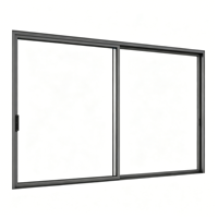 Portes coulissantes en verre double vitrage Low-E avec cadre en alliage d'aluminium de haute qualité, revêtement en poudre, et rail inférieur silencieux en acier inoxydable