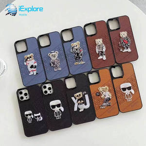 IExplore fabricante PC TPU 2 en 1 bordado personalizado diseño oso funda de teléfono de cuero para iPhone 16 <span class=keywords><strong>Pro</strong></span> <span class=keywords><strong>Max</strong></span> <span class=keywords><strong>Huawei</strong></span> <span class=keywords><strong>P50</strong></span> <span class=keywords><strong>Pro</strong></span> - Product Image 1