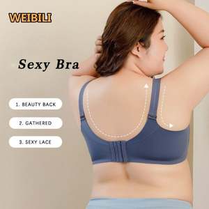 Gros seins en <span class=keywords><strong>latex</strong></span> sexy en dentelle OEM BCDEF bonnet grande taille femme push-up grosses dames froncées soutien-gorge de nuit vêtements pour femmes vente en gros - Product Image 2