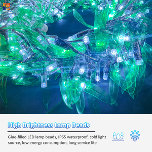 Suministros para Fiestas Temáticas de Festivales, Decoraciones Navideñas, Guirnalda de Ratán con Purpurina LED, Decoración para el Hogar, Motivo de Luces de Hadas - Product Image 5