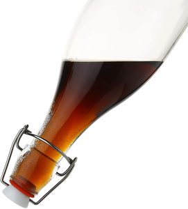 Botellas de Vidrio de 1 Litro con Tapa de Clip, Estilo Vintage con Estampado Navideño - Product Image 4