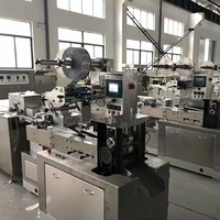 Machine automatique de découpe, de formage et d'emballage en sachet pour barres de caramel et de nougat