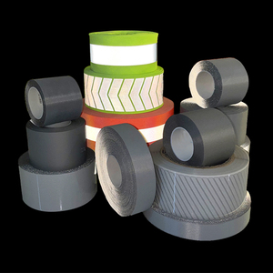 WX vật liệu phản chiếu khả năng hiển thị cao phản quang vải TC dải phản quang Bạc xám băng phản chiếu cho quần áo - Product Image 5