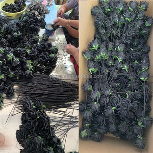 Un gros rouge faux velours <span class=keywords><strong>Rose</strong></span> maison mariage décor Blush poussiéreux <span class=keywords><strong>rose</strong></span> Faux blanc noir bleu violet artificielle <span class=keywords><strong>Rose</strong></span> fleur en vrac - Product Image 2