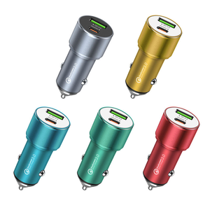 <span class=keywords><strong>Chargeur</strong></span> de <span class=keywords><strong>voiture</strong></span> USB haute vitesse 25W à charge rapide PD, QC3.0, en alliage d'aluminium et matériau PC ignifuge, 1 sortie USB et Type-C 5V3A - Product Image 6