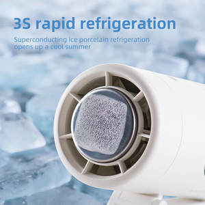 Wearable Turbo <b>Handheld</b> <b>Fan</b> 3000mAh Multifunction Portable USB Rechargeable 5 Speeds Outdoor Ice Cooling <b>Fan</b> with Flashlight - Product Image 4