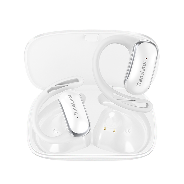 White Black Beige Color AI Real-Time Language Translator Earbuds Touch Screen Wi-Fi Enabled Built-In Speakers 144+ Languages