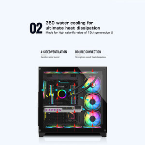 Lovingcool ordenador PC Gamer carcasa accesorios gabinete gamer CPU case Mid Tower Gaming case ATX con ventana de panel lateral - Product Image 6