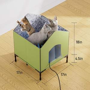 Nueva CASA PARA GATOS con calefacción al aire libre exterior impermeable seguro cálido perro cama para dormir cama para gatos con calefacción - Product Image 5