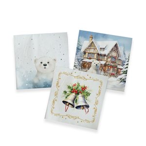 Santian High Quality Printed 3-Ply Cocktail <strong>Paper</strong> <strong>Napkins</strong> Virgin Wood Pulp Disposable for Christmas Parties - Product Image 5