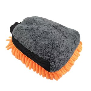 Car Cleaning Glove Double-Sided Coral Fleece Chenille Thickened For Car Wash And Detailing - Product Image 1