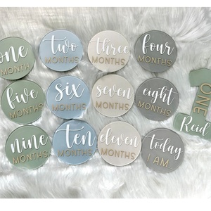 Bébé acrylique jalons sexe neutre bébé souvenir cadeau acrylique bébé jalon disques - Product Image 5
