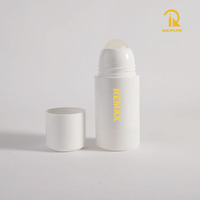 Ensemble de bouteilles à bille vides de grande capacité de 50ML-Récipient de lotion pour le corps anti-transpirant rechargeable avec mini dosettes de recharge