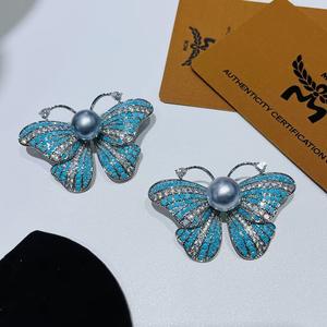 Broche de Mariposa de Perlas de Lujo de Alta Gama, Diseño Creativo Personalizado, Broche de Diamantes y Circonitas con Forma de Insectos, Animales y Flores - Product Image 2