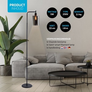 Lámpara de pie de cristal moderna, sencilla y atmosférica, diseño de poste alto Vertical para sala de estar, dormitorio, lectura, suministro directo de fábrica - Product Image 6