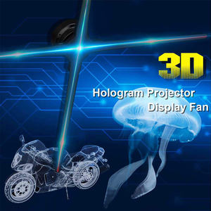 AC110V 220 3D <span class=keywords><strong>Holographique</strong></span> <span class=keywords><strong>Projecteur</strong></span> Publicitaire 65cm 4 Lame LED <span class=keywords><strong>Holographique</strong></span> Ventilateur Stand Meilleure Pour Le Magasin de Magasin de Center Commercial - Product Image 5