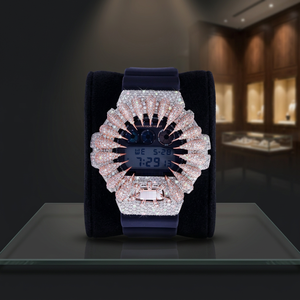 Luxury Women's Wristwatch Digital Diamond Encrusted Stainless Steel Case Moissanite Band 38mm Roman Numeral Dial Date 10 <b>Bar</b> - Product Image 3
