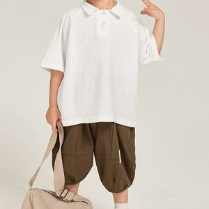 เสื้อยืดเด็กชายแขนสั้นเด็กสไตล์เกาหลีเสื้อโปโลบางเด็กเล็กฤดูร้อนสไตล์ใหม่ผ้าฝ้ายแท้ครึ่งแขน - Product Image 4