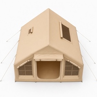 12 ㎡   Tente gonflable 4x3m en Oxford 420D, imperméable PU3000mm, avec cheminée pour poêle, idéale pour les vacances de camping