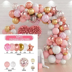 Ballons Arc Kit Latex Métallique Ballons Guirlande Arc Ensemble Pour Baby Shower Anniversaire Fête De Mariage Décoration