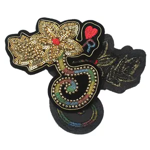 Biểu Tượng Tùy Chỉnh Hoa Hình Sequin Thêu Đính Paillette Patches Cho Quần Áo