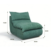 Canapé simple en mousse à compression sous vide, fauteuil-lit amovible avec coussin, canapé paresseux ergonomique en éponge