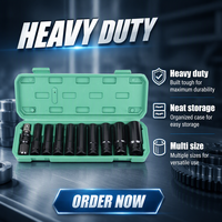 Kit de clés à douille 11 pièces économique, force de serrage stable, anti-abrasion, conception portable pour réparation sur site