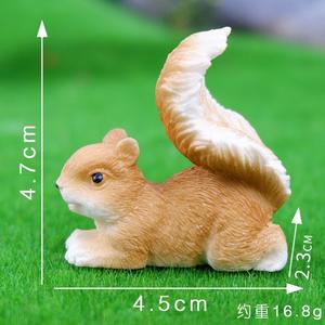Toptan DIY peri bahçe dekor sevimli hayvan minyatür manzara etli dekorasyon karikatür sincap yaratıcı bahçe süsleri - Product Image 5