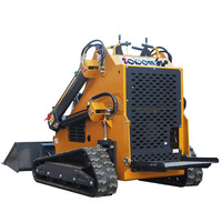Mini-chargeuse compacte sur chenilles de fournisseur chinois, capacité de la benne de 0,15 m³, moteur haute performance, pompe PLC, roulement