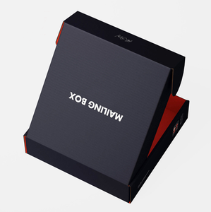 Cajas de envío de cartón corrugado de gama alta con logotipo personalizado con laminación mate y grabado en relieve Color y tamaño personalizados - Product Image 1