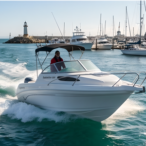 Yacht de croisière compact de 4,9 m en fibre de verre, bateau de pêche avec pare-brise incurvé, 5 passagers - Product Image 2