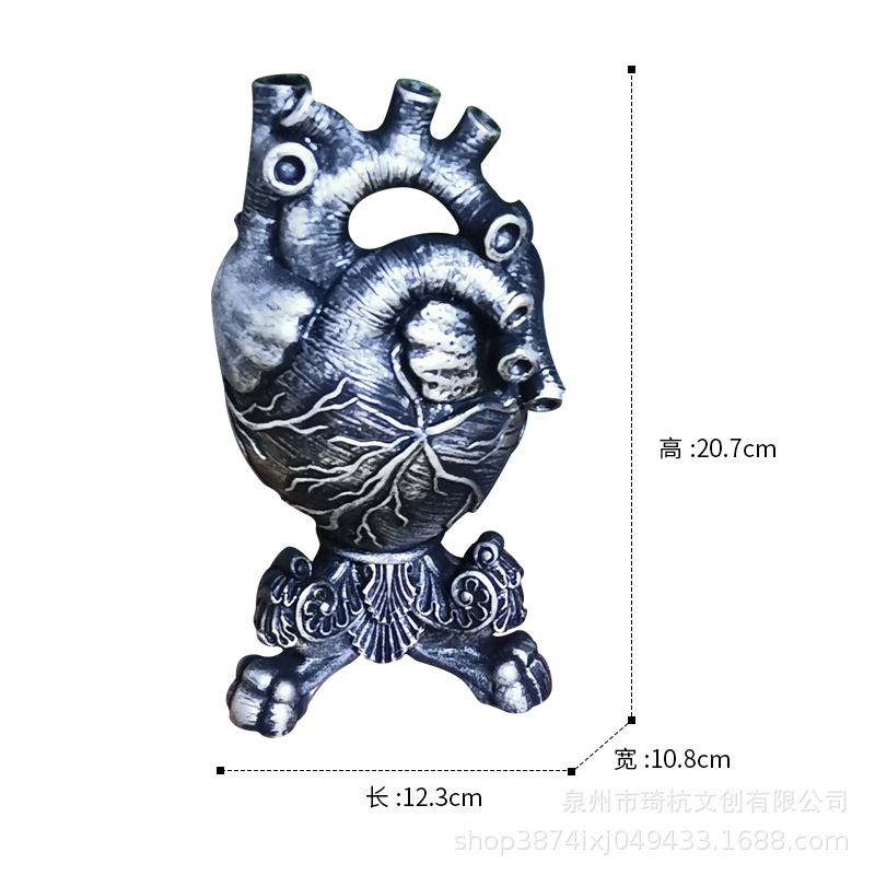 Taille moyenne avec un cœur creux - Argent