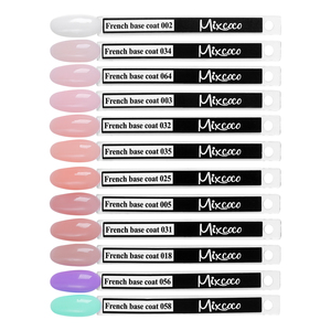 ใช้งานง่าย มิกซ์โคโค่ สีพื้นออร์แกนิค ยาทาเล็บแบบยางเบสโค้ท ท็อปโค้ท เจลทาเล็บสีนู้ด เบสโค้ท ยูวีเจล - Product Image 4