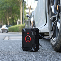 Compresseur d'air portable 12V pour voiture, gonfleur de pneus numérique avec lumière LED, matériau ABS, certifié CE, arrêt automatique