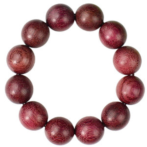 Purple Perilla Wood <b>Bracelet</b> 20mm Beads Single Strand Unisex Gift Jewelry - Product Image 5