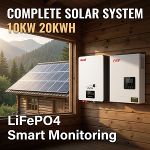 อุปกรณ์เสริมครบชุด แบตเตอรี่ลิเธียมไอออนพลังงานแสงอาทิตย์ 10KW 20KWH 6000 รอบการใช้งาน สำหรับใช้ในบ้านทุกวัน ประสิทธิภาพสูง MPPT - Product Image 2