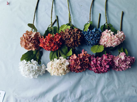 Fleurs artificielles en tissu mélangé à bords brûlés en gros pour la décoration
