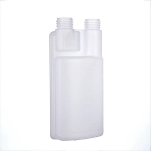 Botella Dosificadora de Laboratorio de Plástico HDPE de Doble Cuello, Blanca, de 100ml, 250ml, 500ml, 1000ml, Disponible en Fábrica - Product Image 3