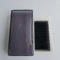 Faux cils individuels en faux vison, 16 rangs, volume doux naturel, maquillage C D