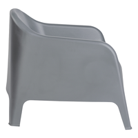 Chaise canapé en plastique polypropylène gris pour extérieur