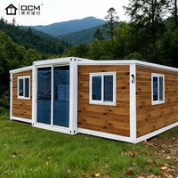 Maison conteneur préfabriquée extensible 40Ft 30Ft 20Ft en acier léger, Villa pliable préfabriquée, Mini-maison pliable avec chambre et salon