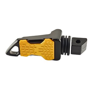 Repose-pieds arrière CNC Qiangye pour moto, en alliage d'aluminium, plat, bicolore noir et or, pièces de modification pour motos de course sur route - Product Image 4