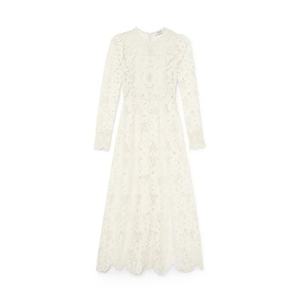 Wholesale High Quality Hollow Out Knit <b>Dress</b> Long Sleeved Slit <b>Lace</b> <b>See</b>-<b>through</b> Long Skirt. - Product Image 6