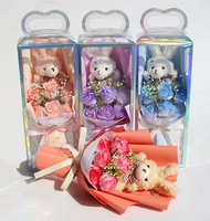Boneka Kelinci Plush Grosir, Boneka Plush Buket, Hadiah Natal, Halloween, Hari Ibu Terbaik untuk Anak Perempuan, Wisuda, Ulang Tahun