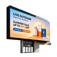 Affichage LED fixe extérieur P2.5 5000 nit IP65, panneau en fer, lisible en plein soleil, taux de rafraîchissement élevé pour usage commercial sur toiture
