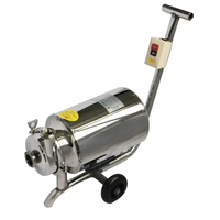 Pompe à lait centrifuge liquide de transfert de roue à aubes ouverte sanitaire en acier inoxydable SS304 SS316L monophasé de qualité alimentaire